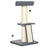 Cat Tree Cat Tower with Cat Scratching Posts, Pad, Bed, Toy Ball for Cats under 6 Kg, Grey & Beige