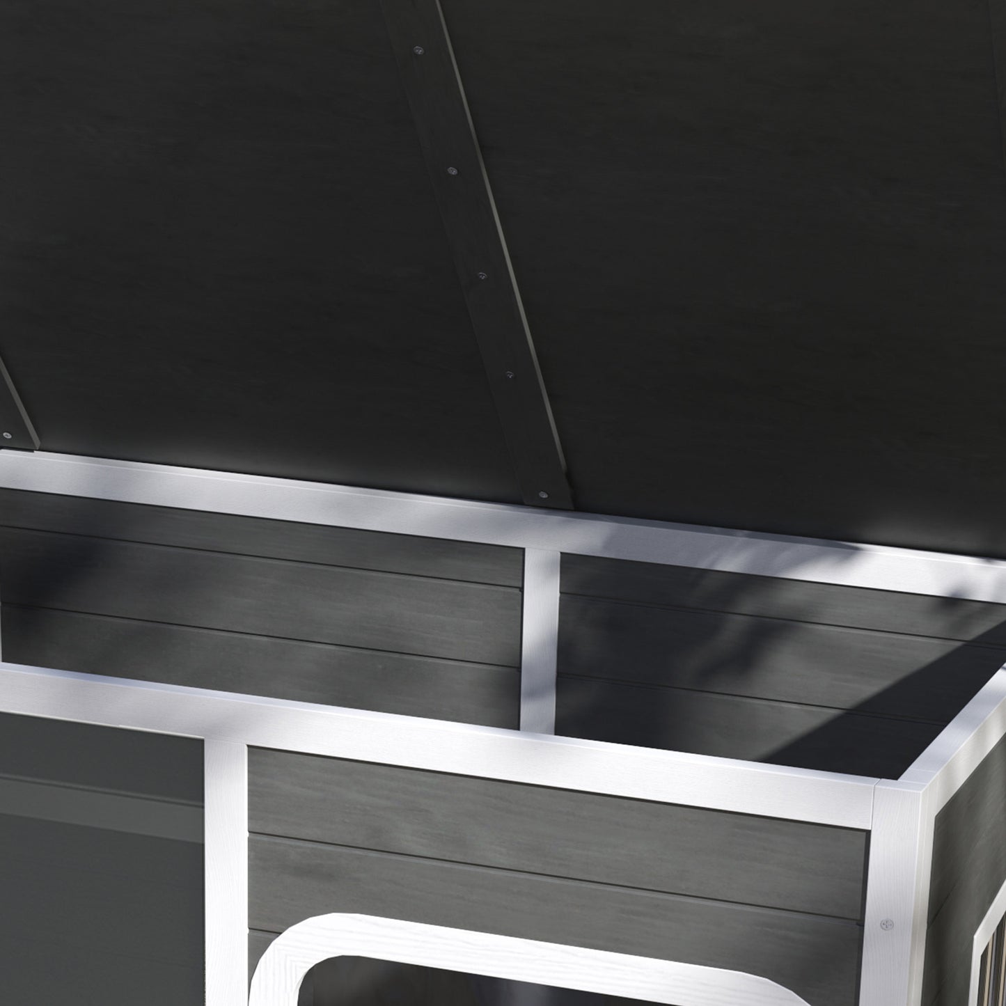 Wooden Dog Kennel Outdoor w/ Openable Top, 103 x 77 x 83cm