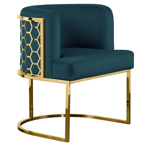 Alveare Dining chair Brass - Peacock