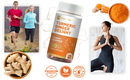 New Formula Turmeric & Ginger! Turmeric Supplements For Natural Anti-Inflammotory In Gummie Formula
