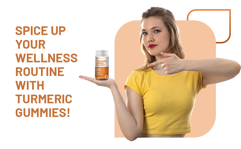 New Formula Turmeric & Ginger! Turmeric Supplements For Natural Anti-Inflammotory In Gummie Formula
