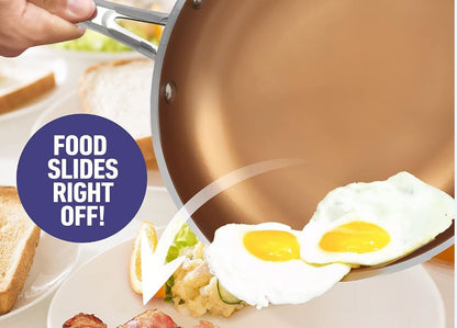 Quidsin Bestselling Pan Set Is Back! Food Slides Off Like Magic with These Non-Stick Frying Pans!