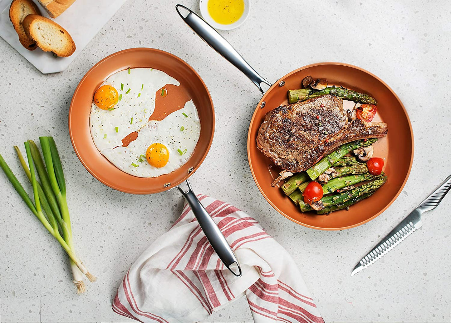 Quidsin Bestselling Pan Set Is Back! Food Slides Off Like Magic with These Non-Stick Frying Pans!