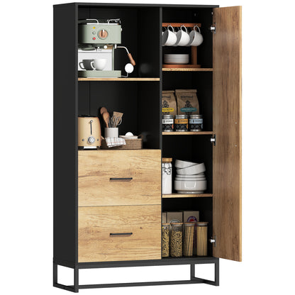Kitchen Storage Cabinet, Pantry Cupboard with Shelves, Drawers