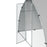 Galvanised Outdoor Chicken Coop with Cover, for 4-6 Chickens, Hens, Ducks, Rabbits, 3 x 1.9 x 2.2m - Silver Tone