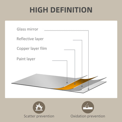 70x50cm Wall Bathroom Mirror for Home Decor, Vanity Mirror