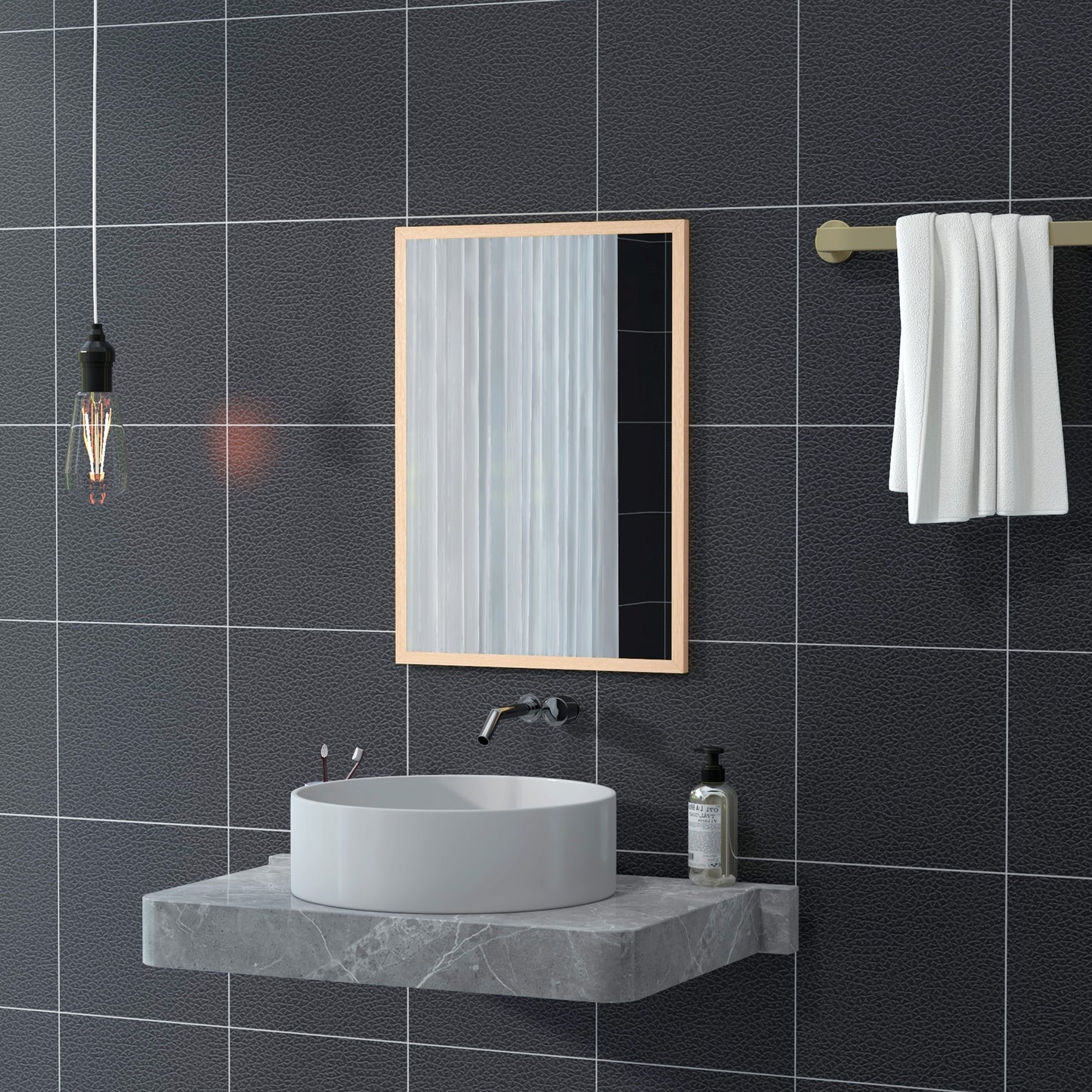 70x50cm Wall Bathroom Mirror for Home Decor, Vanity Mirror