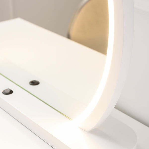 Elara White Dressing Mirror