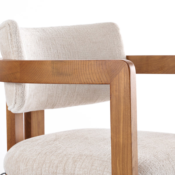 Jolie Dining Chair – Light taupe – Chestnut Frame