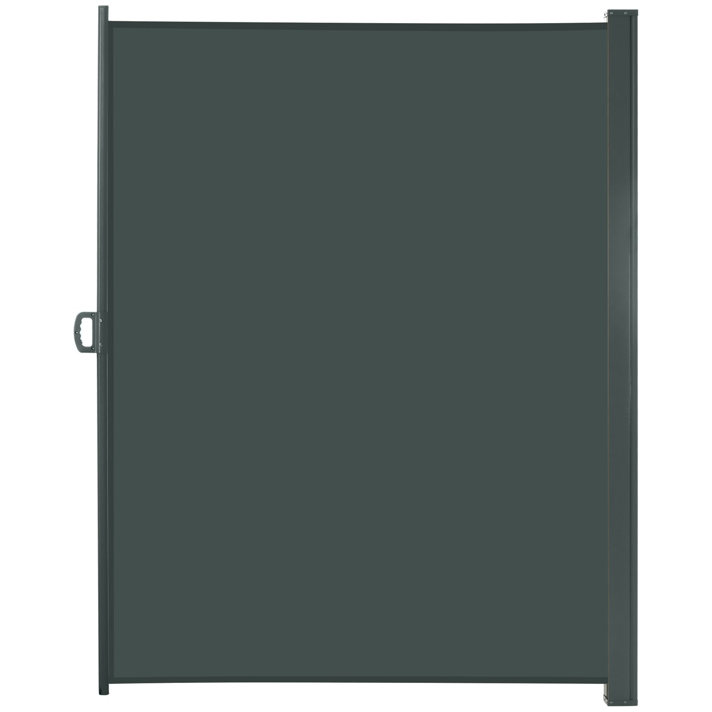3 x 2m Retractable Sun Side Awning Screen Fence Patio Garden Wall Balcony Screening Panel Outdoor Blind Privacy Divider, Grey