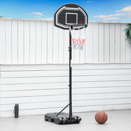 Adjustable Basketball Hoop and Stand, with Wheels and Weight Base