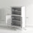 Modern Bathroom Storage Cabinet with Open Shelves, White