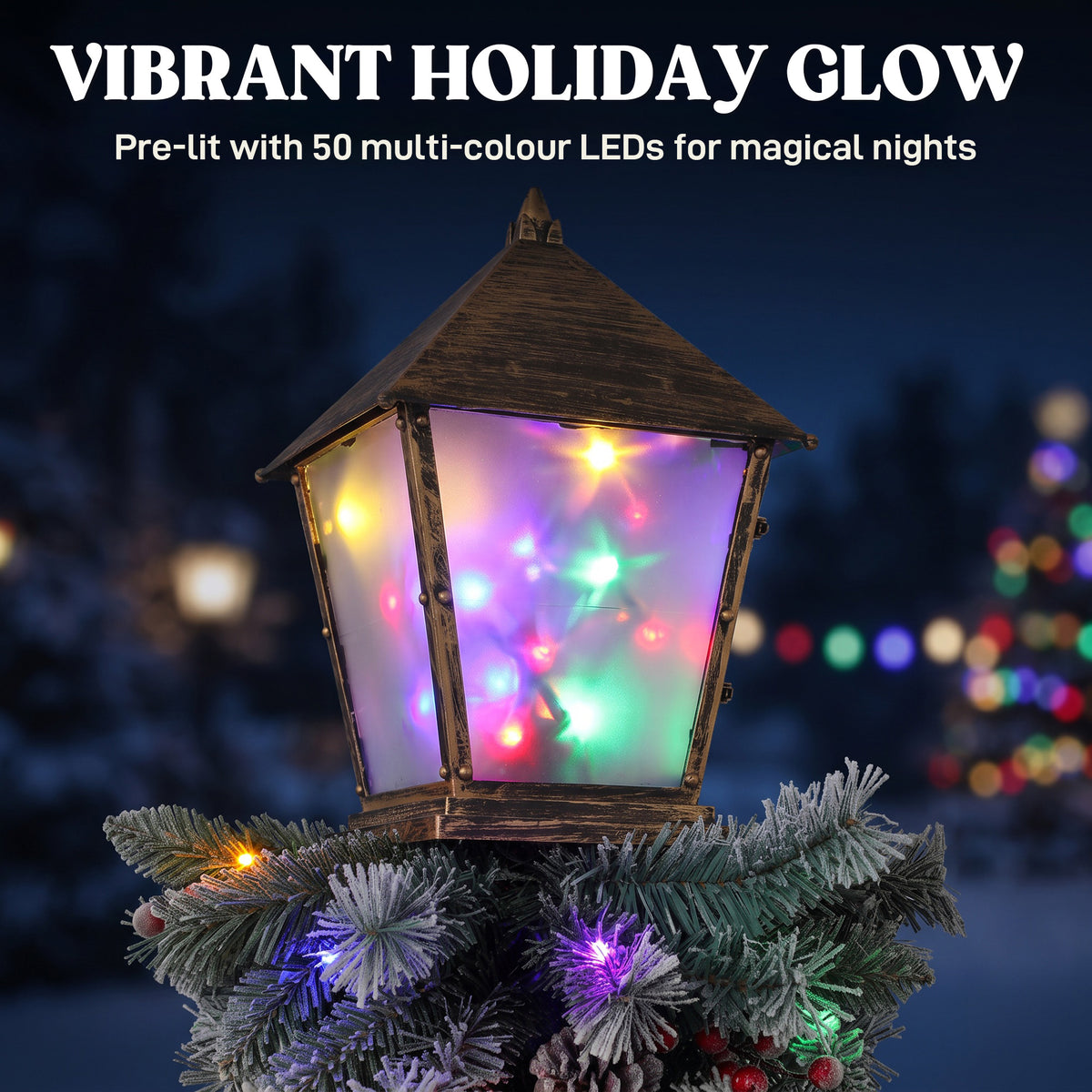 Christmas Street Lamp, Outdoor Lighted Christmas Tree Lamp Post