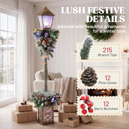 Christmas Street Lamp, Outdoor Lighted Christmas Tree Lamp Post