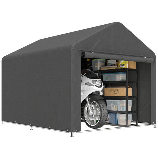 6.6 x 7.8ft Garden Storage Shed Tent Bike Tent, Dark Grey