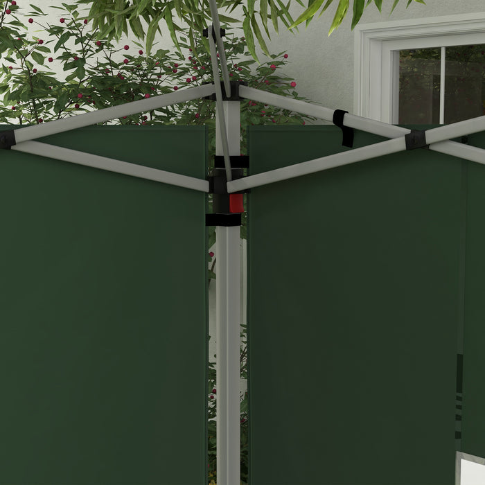 Gazebo Side Panels, Sides Replacement with Window for 3x3(m) or 3x4m Pop Up Gazebo, 2 Pack, Green