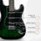 SPORTNOW 6 String Electric Guitar, Right Handed, with 20w Amp, Digital Tuner, Spare Strings, Picks, Shoulder Strap, and Case Bag, Black Green