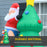 6ft Inflatable Christmas Tree, LED Light with Santa Claus Dog Decoration