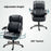 Tilting Executive Office Chair, PU Leather Desk Chair, Black