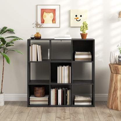 9 Cube Storage Unit Cabinet Bookcase Display Shelves, Black