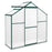 6 x 2.5ft Polycarbonate Greenhouse Walk-In Green House with Rain Gutter, Sliding Door, Window, Foundation, Green