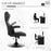 Video Game Chair with Lumbar Support, Racing Style Home Office Chair, Computer Chair with Swivel Base, Flip-up Armrest and Headrest, Black