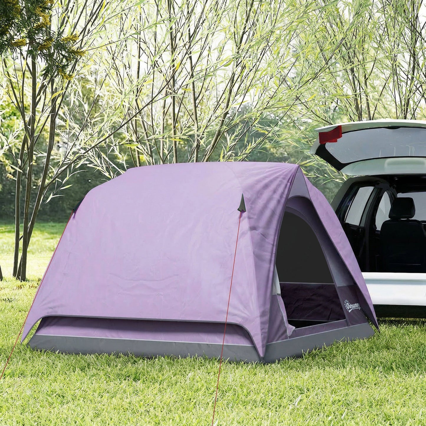 3-4 Person Camping Tent, Waterproof Tent, Purple