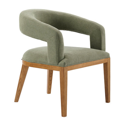 Sia 4-6 Seat Chestnut Dining Table and 4 Madison Sage Green Chairs