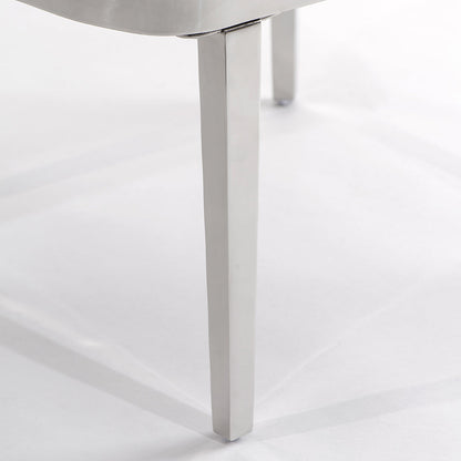 Ella Dining Chair - Chalk - Silver Base