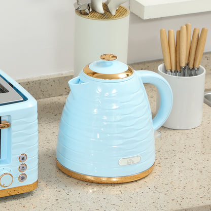 Kettle and Toaster Set 1.7L Kettle & 4 Slice Toaster Light, Blue