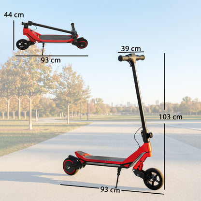 Electric Scooter for Kids, Foldable E Scooter for Age Age 6+ Red