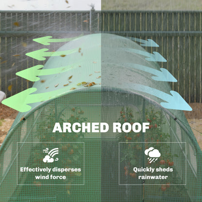 2 x 3 m Walk-in Polytunnel Greenhouse with 6 Windows, Garden Tunnel