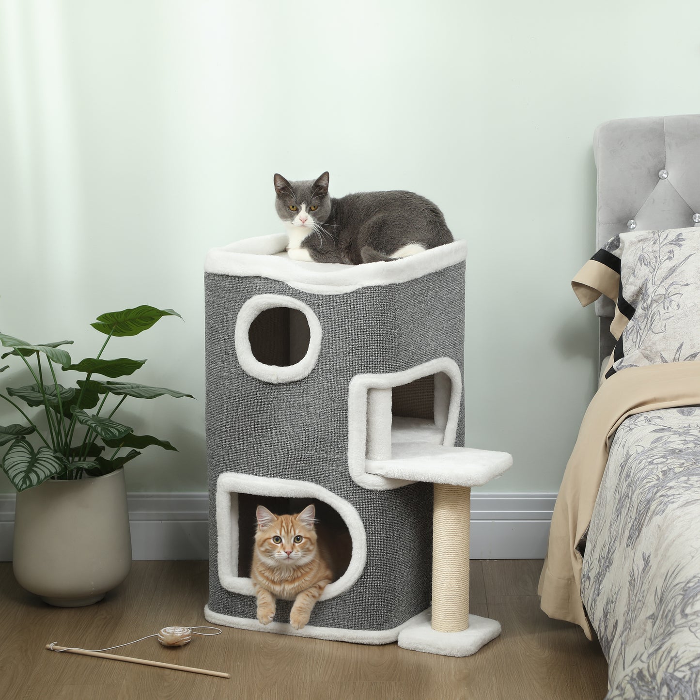 75 cm Cat Tree Cat Condo for Indoor Cats with Scratching Post