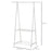 Minimalist Foldable Adjustable Clothes Rack Hanger w/ 2 shelves 107.5L x 45W x 150H cm Hallway Entryway Furniture - White