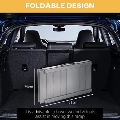 2ft Aluminium Folding Wheelchair Ramp Equipment Mobility Suitcase