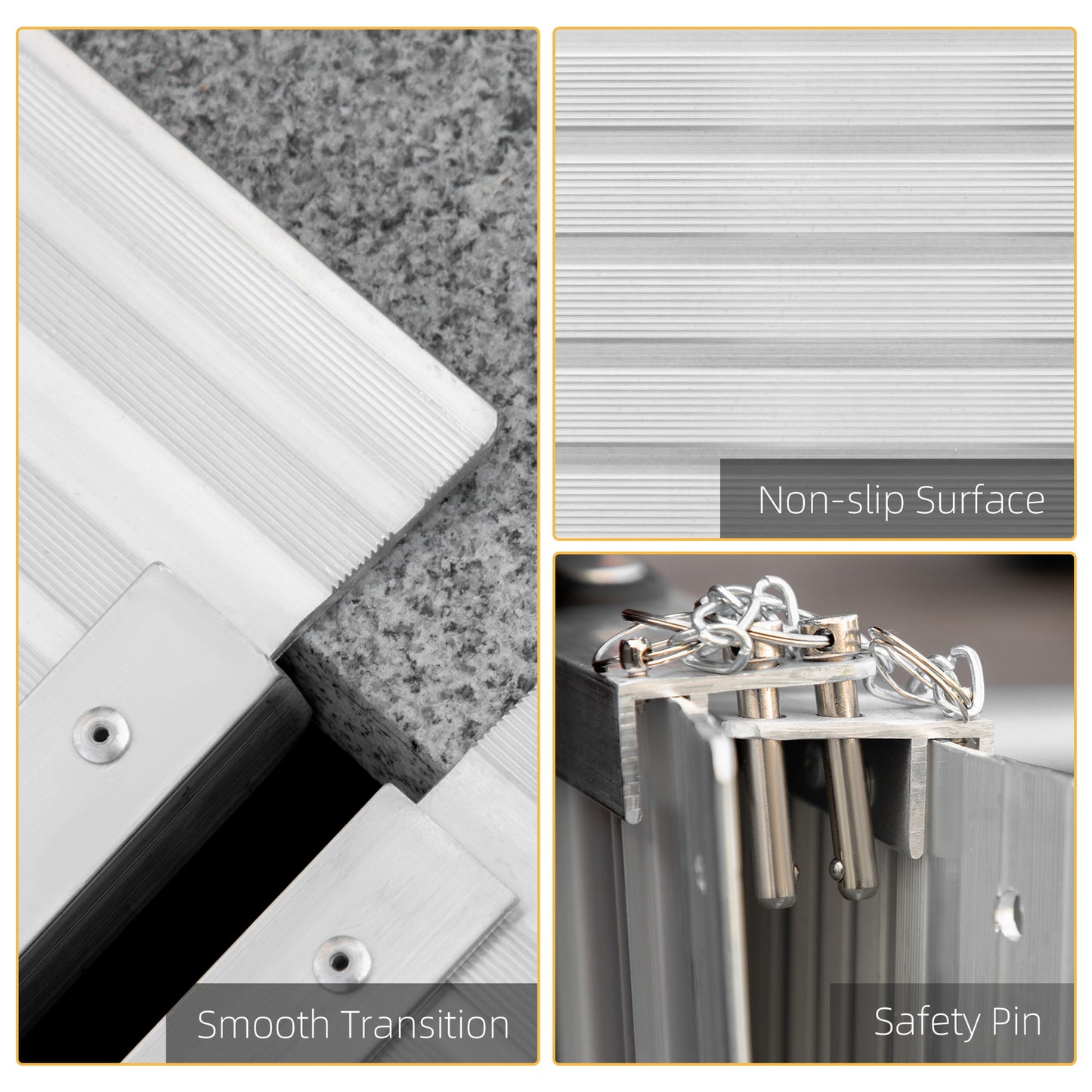 2ft Aluminium Folding Wheelchair Ramp Equipment Mobility Suitcase