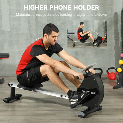 Folding Magnetic Rowing Machine with Dual Aluminium Slide Rail