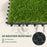 10 PCs 30 x 30cm Artificial Grass Turf, 25mm Pile Height Grass Carpet Fake Grass Mat UV Resistance for Outdoor