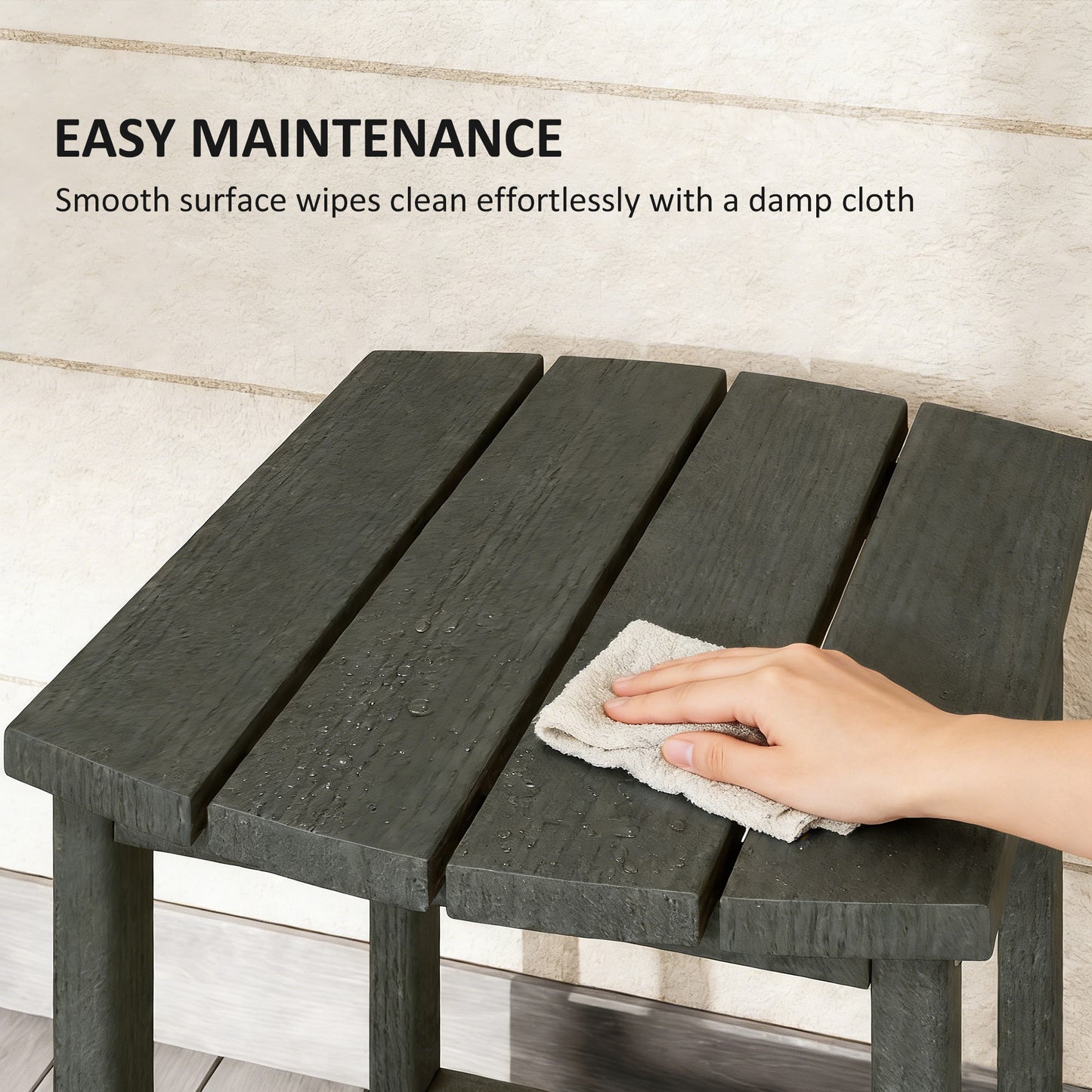 Outdoor Side Table, Adirondack Side Table, Indoor Outdoor, Grey