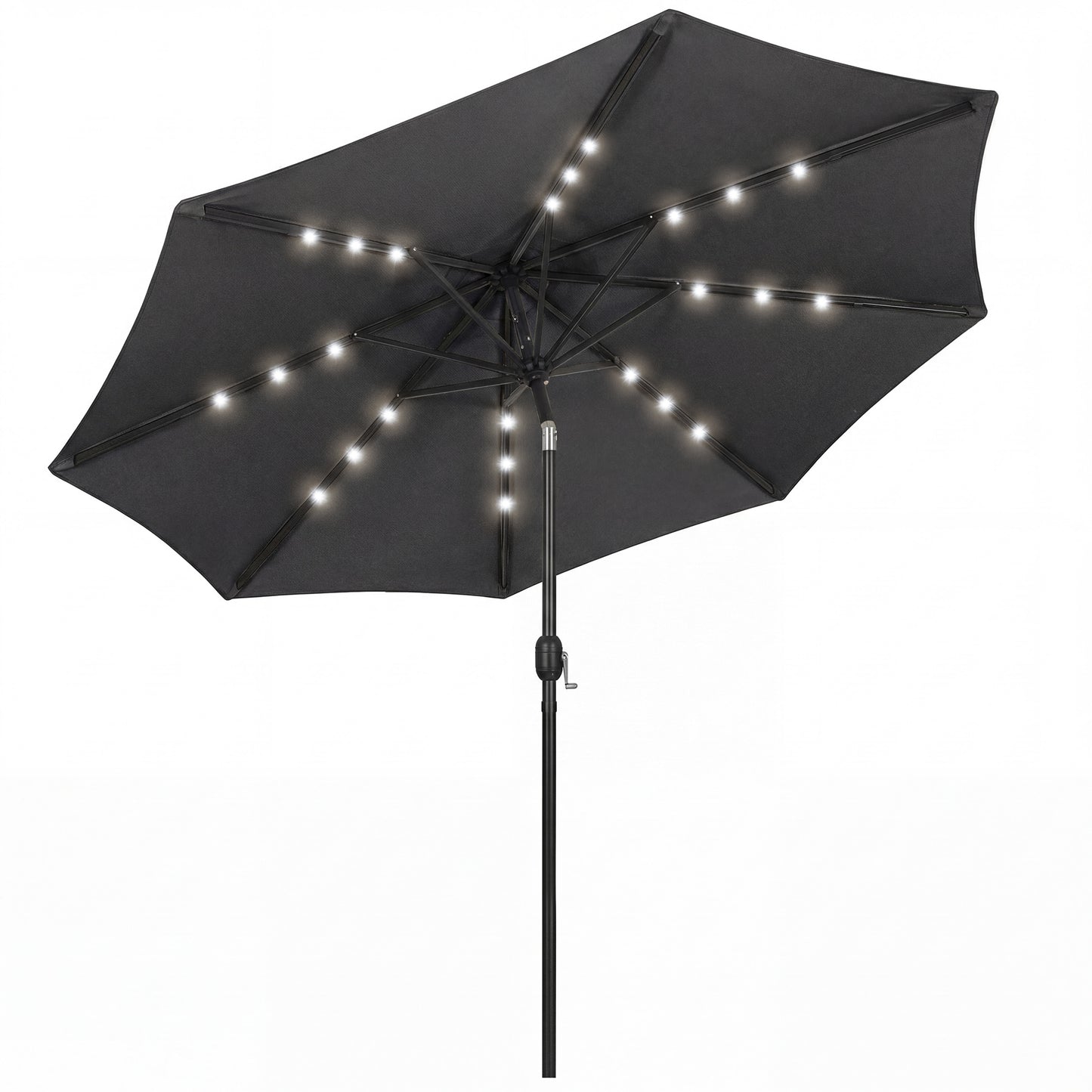 2.6 m Garden Parasol Umbrella with Light, Outdoor Patio Umbrella