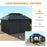 4 x 3m Aluminium Frame Hard Gazebo, with Accessories - Black