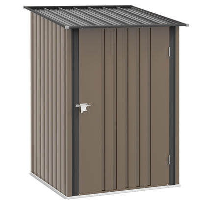 3.3ft x 3.4ft Outdoor Storage Shed Steel Garden Shed w/ Lockable Door