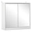 Double Door Bathroom Cabinet, Bathroom Mirror Cupboard Wall Mounted with Storage Shelf, Bathroom Cupboard Double Door, White