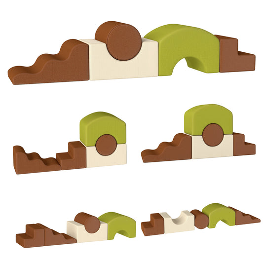 Toddlers Climbing Toys, 5-Piece Foam Climbing Blocks for Crawling