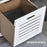 3-Door Shoe Storage Bench Cushion Seat Slatted Doors Elevated Base White