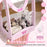 360° Rotating Kids Full Length Mirror with Storage Shelf, Pink