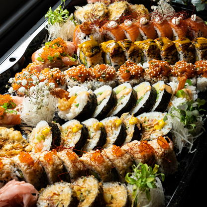 Kyoto Flavours!  Authentic Japanese Lunch For 2 at Kyoto Restobar, St Helier - 40 Piece Chef's Special Sushi Platter Plus Dessert and a Bottle of Wine! Just £64 for Two People!