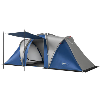 Family Camping Tent 3000mm Waterproof 8-12 Person Navy Blue