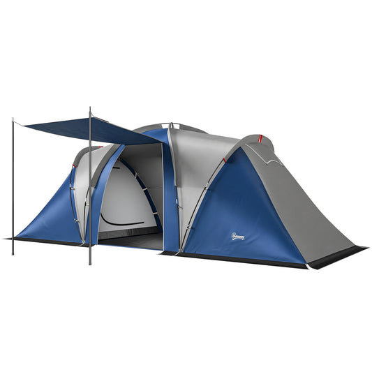 Family Camping Tent 3000mm Waterproof 8-12 Person Navy Blue