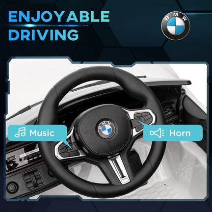 12V BMW M4 Licensed Kids Electric Car w/ Remote, Suspension, White